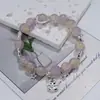 Pulseira Cristal Sereia Estilo Floresta Doce Nova Super Fada Feminina Design de Nicho Ins Versátil Estudante Melhor Amiga Pulseira DIY