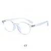 Armazón de Gafas para Niños de Marco Redondo Almohadilla Nasal de Silicona Luz Azul Anti-Azul Se Puede Montar con Lentes para Miopía de Moda Individual Ultra-Ligero de TR