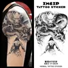 Adesivos de Tatuagem de Suco de Ervas, Vários Estilos, Tatuagem de Costas Inteiras, Realista, Duradouro, Adesivos para Braço e Coxa, À Prova d'Água e Resistentes a Atrito