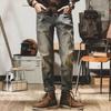 Estilo americano Retro Ami Khaji Jeans Calças retas soltas masculinas Outono masculino Casual Calças velhas masculinas