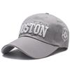 Gorra de Béisbol Boston con Letras Estéreo Bordadas de Primavera y Verano para Hombres y Mujeres, Juvenil, Hip-Hop, Ocio al Aire Libre, Visera para el Sol, Gorra con Visera