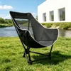 Silla plegable para exteriores para viajes en coche, silla de pesca transpirable con respaldo, silla de playa y camping ultraligera, silla luna para dibujar y pintar