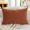 Fronha de chenille em estilo creme, nórdica ultrassuave, removível e lavável, grande retangular para cabeceira de sofá-cama, apoio lombar, transfronteiriço