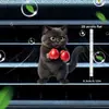 Lindo Clip de Perfume para Ventilación de Coche de Gato Gatito Acrílico Decoración de Coche Accesorio de Interior Adorno de Fragancia