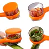 Cuchillo para pelar frutas, Pelador de cocina anti salpicaduras, Pelador doméstico multifuncional para espárragos, manzanas y peras