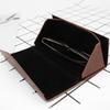 Estuche Triangular Plegable de Cuero para Gafas de Sol Estuche para Gafas para Miopía de Estudiante Gafas de Sol Se Puede Imprimir con Logotipo Almacenamiento de Gafas de Sol