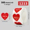 Amor Gracias Gracias Pegatinas para Empaque Estilo Simple Pegatinas Adhesivas en Forma de Corazón
