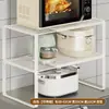 Estante de Almacenamiento para Cocina, Estante para Colocar Microondas, Horno y Arrocera en la Parte Superior del Refrigerador, Estante Retráctil Multifuncional para Almacenamiento de Ollas