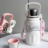 Taza Aislada Nueva y Elegante de Alta Capacidad Hecha de Acero Inoxidable 316 para Hombres y Mujeres, Adecuada para Deportes al Aire Libre, Engrosada y Portátil