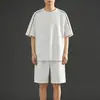 Conjunto de Pantalones Cortos Deportivos Casuales para Hombre Camiseta Delgada Elegante de Manga Corta 2026 Nuevo Conjunto de Ropa de Moda de Verano para Hombre