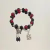Sin Tabúes DIY Pulsera China de Flores Mariposas con Cuentas para Mujer con Buen Aspecto Pulsera Estilo Ins Regalo para Mejor Amiga Pulsera