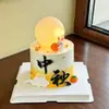 Decoraciones para pastel del Festival de Medio Otoño 2026: luces luminosas en forma de luna, adorables figuras de pastel de luna y conejos, velas y adornos para hornear