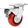 Roda Universal de Poliuretano com Freio para Carrinho Industrial à Prova de Ferrugem, Núcleo de Plástico, 4 polegadas 5 polegadas 6 polegadas 8 polegadas, Uso Pesado