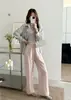 Pantalones Anchos de Lino Tencel Finos de Verano para Mujer, Nuevo Estilo Coreano, Corte Relajado, Cintura Alta, Versátiles, Pantalones Casuales Sueltos