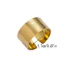 Anillo Abierto con Patrón Grabado de Acero de Titanio de Aliexpress Tendencia Versátil Ancho de Acero Inoxidable Joyería de Moda Anillo