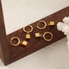 Estilo Coreano Estilo Ins Nuevo Diseño de Nicho Pendientes Cuadrados Geométricos Moda para Mujer Elegantes Versátiles Pendientes de Acero de Titanio