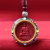 Nuevo Modelo 2025 Colgante de Cinabrio Estilo Tiktok, Buda Thangka del Año de Nacimiento, Guardián del Zodiaco Ga'U Joyería Incrustada, Plata Tibetana