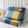 Almohada de Látex Funda Especial Algodón Puro 60X40 Algodón Lavado Funda de Almohada de Algodón Puro Almohada de Espuma Viscoelástica de Goma Niños 50X30