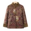 Chamarra acolchada de algodón de invierno con forro polar para abuela de 60 años, chamarra acolchada de algodón de estilo chino para ancianas, abrigo tipo traje Tang para persona pequeña