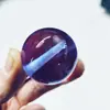 Bola de cristal transparente, semitransparente, colorida, bola de vidrio con agujeros perforados, agujero pasante, se puede colgar para decoración