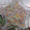 Acrílico gradiente bicolor ponto de glitter luminoso dourado perolado pequeno lírio-do-vale brincos diy acessórios de grampo de cabelo antigo