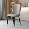 Silla de comedor simple, de lujo ligero, moderna, de alta estética, nuevo modelo para casas pequeñas, mesa y silla de comedor familiar estilo italiano con respaldo