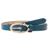 Nuevo Cinturón de PU para Mujer Todo Fósforo Simple Dulce Hebilla de Mariposa de Aleación Cinturón Decorativo para Jeans de Mujer
