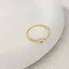 Anel feminino Super Flash Zircônia, leve, luxuoso, de nicho, requintado, para usar em conjunto com outros anéis, conjunto de 2 peças, alta qualidade, personalidade, versátil.