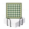 Venta al por mayor de fábrica transfronterizo patrón geométrico retro francés posavasos cuadrado americano para el hogar cerámica absorbente aislamiento térmico mantel individual