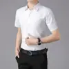 Camisa Polo de Manga Corta con Cuello Camisero para Hombre, Camisa de Verano de Marca de Moda, Estilo Coreano Ajuste Delgado, Versátil Camisa Top Nueva de Moda 2025