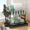 Estante Multifuncional para Platos en Encimera de Cocina, Estante Escurridor para Tazones y Platos, Estante Doméstico para Almacenamiento de Tazones y Palillos, Estante para Secar Platos