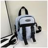 Bolso de lona de nailon para pareja japonesa 2024 Nuevo estilo coreano moda hombro cruzado vertical teléfono móvil bolso cuadrado pequeño