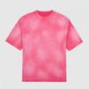 Camiseta de manga curta solta 250 gramas masculina e feminina, lavada, com estampa de cavalo em spray de verão, para artesanato, direto da fábrica