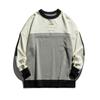 Sudadera Retro de Costuras en Color Contrastante con Cuello Redondo para Hombre y Mujer, Marca de Moda Primavera y Otoño, Estilo Americano High Street Casual Oversize