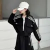 Conjunto de Falda y Chaqueta de Trabajo para Niñas con Cordón Atuendo Casual Conjunto de Dos Piezas Primavera y Otoño 2025