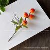 Material Floral de Nochevieja Cuatro Ramas Pequeñas de Fruta de Granada Hogar Flor Artificial Suave Piso Ramas Florales de Vara Larga Adornos Florales Decorativos
