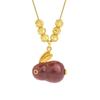Tiktok mismo estilo nacional Festival de Medio Otoño conejo acero de titanio cadena clavícula collar para todo fósforo que no se desvanece joyería collar femenino al por mayor