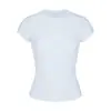 Camiseta de Manga Corta con Adorno de Encaje Floral Estilo Europeo y Americano Kim Kardashian Nueva en Stock
