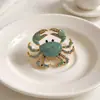 Broche de Cangrejo Exagerado Creativo Europeo y Americano con Pedrería Aleación Animal Corsage Accesorios Pines Fabricante Mayorista
