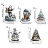Navidad Transfronteriza Papá Noel y Pequeño Muñeco de Nieve Acrílico Llavero Colgante Bolsa Espejo Retrovisor de Coche Listado
