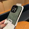 Estilo Ins capa de celular camurça Maillard adequada para iPhone17 Apple 14 capa macia fosca simples unissex