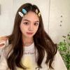 4 Piezas/Tarjeta Pinzas para el Cabello Sin Costura para Mujer, Pinzas Laterales para el Cabello, Accesorios para el Cabello, Pinzas Pequeñas Laterales para Flequillo, Pinzas para Cabello Liso, Pinzas de Pato, Accesorios para el Cabello