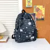 Mochila fufu de leite estrela azul claro coração doce de cura estilo menina para meninas do ensino fundamental e médio mochila de ensino médio
