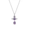 Collares Xijia Saturno serie completa 2026 nuevo modelo popular con un diseño de alta gama, cadena de clavícula niche para mujer