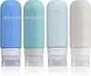 Cosméticos Más Vendidos Botella Dispensadora de Tira Vertical de Silicona 90ml Champú Gel de Ducha Gran Capacidad Botella Dispensadora de Set de Viaje