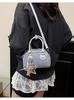 Bolsas de Alta Gama Transfronterizas para Mujer Verano 2025 Nueva Moda Bolso Cruzado Estilo Coreano Mezclilla Popular Bolso Bowling