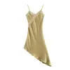 Venta Caliente Transfronteriza Aliexpress Vestido Asimétrico de Patchwork de Encaje de Satén de Seda Nuevo Primavera 2026 6895053