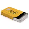 Empaque de caja de hojalata para cigarrillos transfronterizo, mini caja de hojalata negra portátil, caja de hojalata push-pull para brillo de labios, hecha a medida