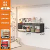 Estante de almacenamiento de pared para dormitorio, organizador de doble capa sin taladro, estante de pared para mesita de noche de dormitorio, estante de almacenamiento de hierro montado en la pared