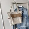 Venta al por mayor del fabricante Logo Moda Simple Bolso Grande para Mujer 2026 Nuevo de Moda Simple Bolso de Lona Bolso Tote de Gran Capacidad